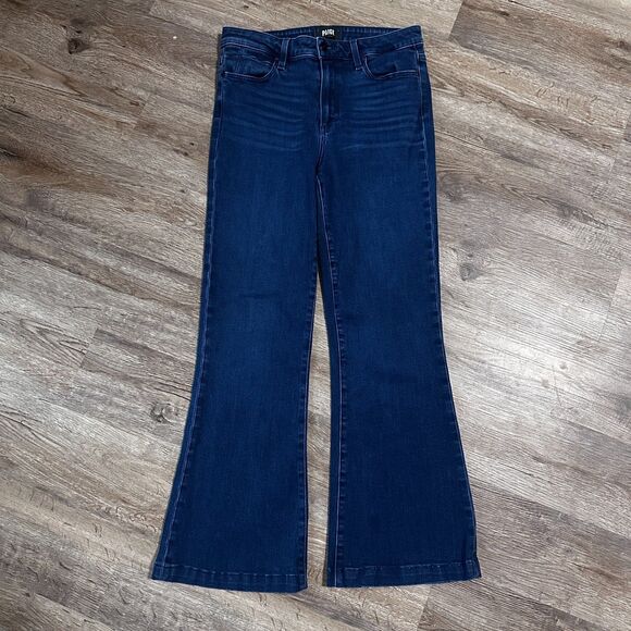 PAIGE Denim - Paige Womens Genevieve Flare Jeans Size 29 Dark Wash